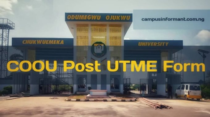 COOU Post UTME Form 2025/2026 is Out